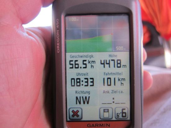 Und dann war es so weit. 4.478 Meter mit dem Bus über Normalnull, da war der Kopf noch in Ordnung.