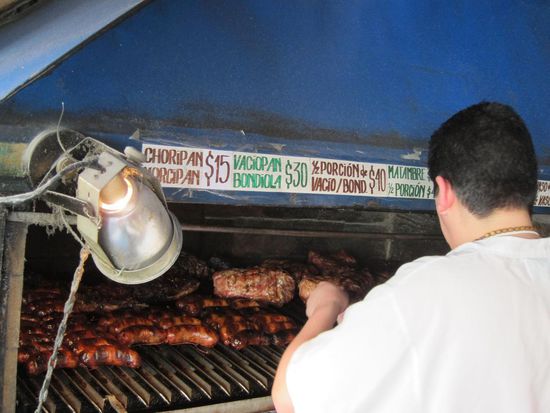 Und hier das Fleisch hmmmmmmm war das lecker und kostet rund 4 €!