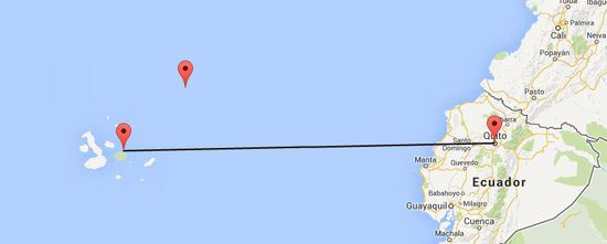 Quito nach Baltra. Ja da werden wir uns auch für den Rückweg einen Flug gönnen oder wir brauchen Schwimmflügerl haha.