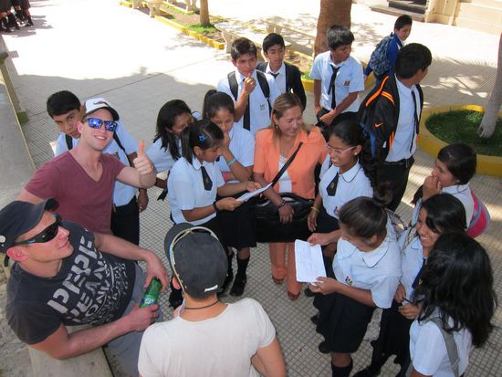 Belagert von einer Schulklasse, die ihr Englisch verbessern wollten. Mach ma doch gerne gg.