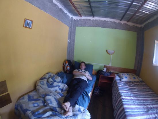 Repo musste, derweilen wir unseren Spaß hatten, das Bett hüten.