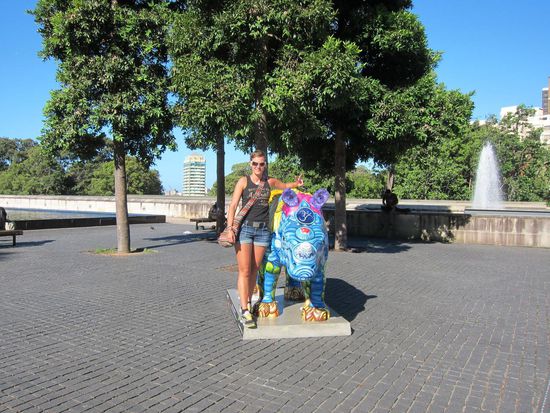 Gleich um die Ecke zum Hydepark. Das Wetter sollte immer so sein. War es aber nicht, am nächsten Tag war es grausig regnerisch und windig, gehört aber auch dazu.