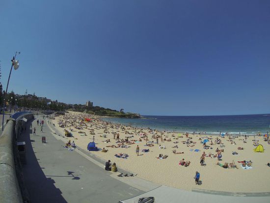 Coogee Beach! Klein und fein, aber viel zu viele Leute, erinnert etwas an die Urlaube mit meinen Eltern in Lignano haha.