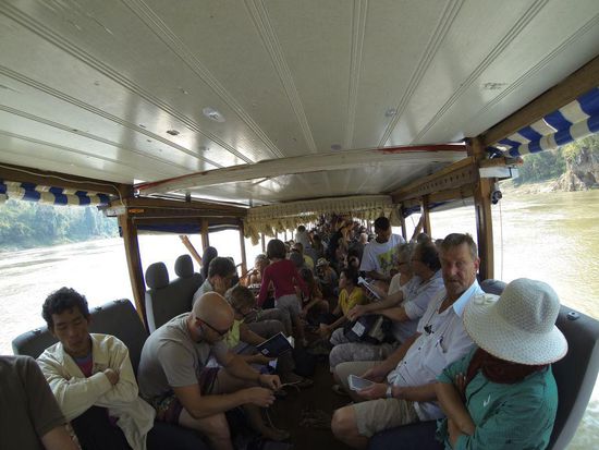 Das recht gut gebuchte Boot. Wir hatten mal wieder richtig Schwein, auch wenn alle etwas zusammenrücken mussten.