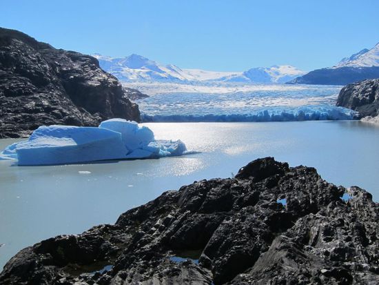 Angeblich einer der letzten noch wachsenden Gletscher, der Gletscher Grey.