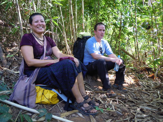 Sandra aus Spanien war auch bei unserer Gruppe dabei, die hat die Tour etwas unterschätzt (siehe Schuhwerk)