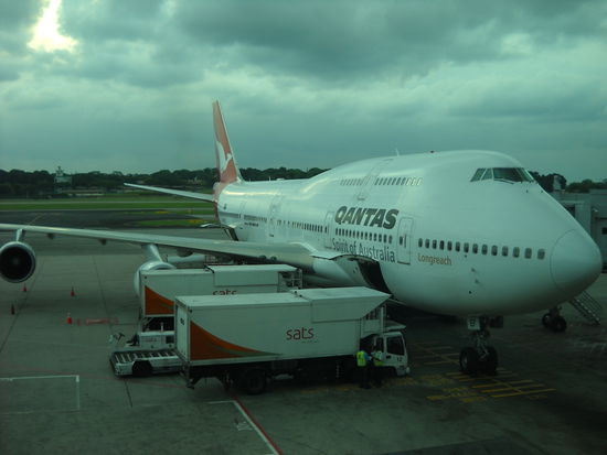 Das ist unser Flugzeug auf dem Weg von Frankfurt nach Singapur uns Sydney...Ne echt cooeBoing 747-400