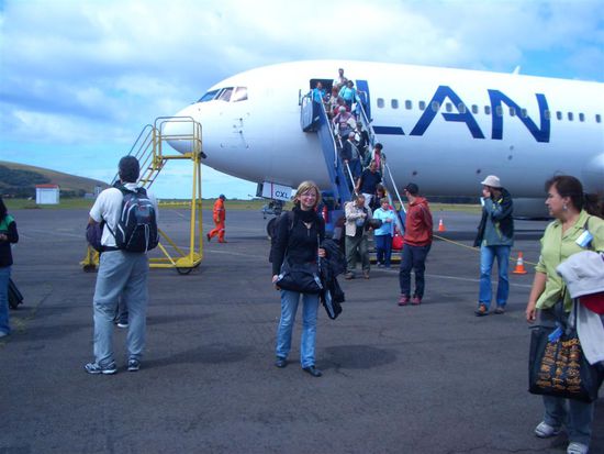Beim Aussteigen aus der Osterinsel