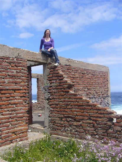 Angelika natürlich gleich wieder am Klettern, wie immer 