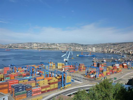 Der große Containerhafen