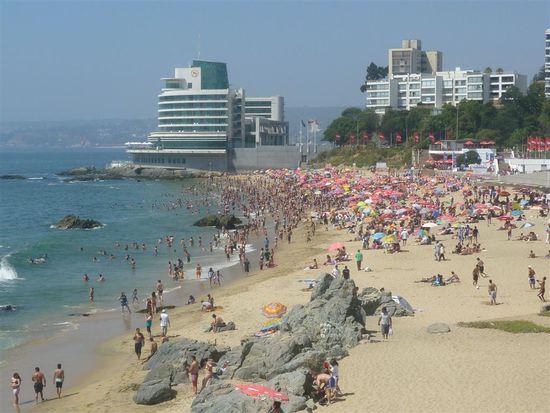 Bei gutem Wetter ist der Strand echt voll!