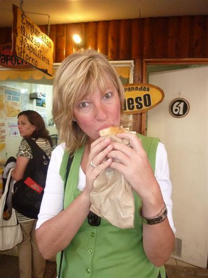 Mamas erste Empanada, außerdem gabs Spieße und Mote con Huesillos 