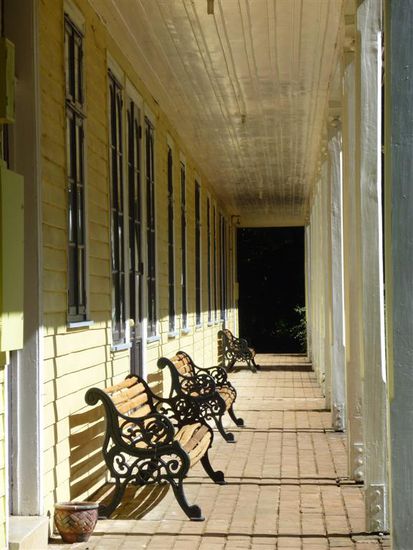 Ein altes herrschaftshaus, indem sich heute das Museum befindet