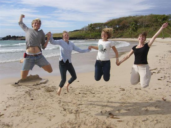 Andreas, Antje, ich und Caroline! 