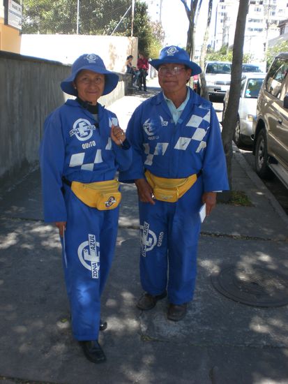 bei ihnen zahlt man Parkgebuehren in Quito