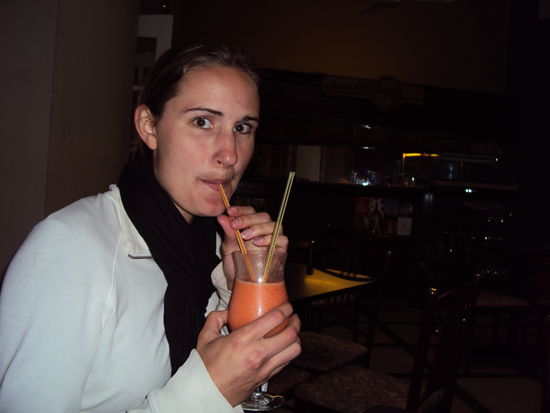 Mein letzter frischer Saft in Peru 