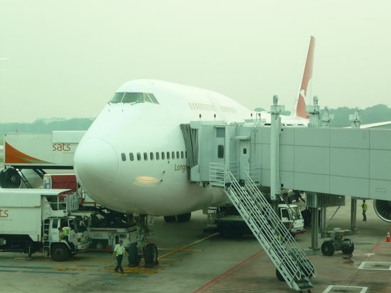 unser flugzeug in singapur