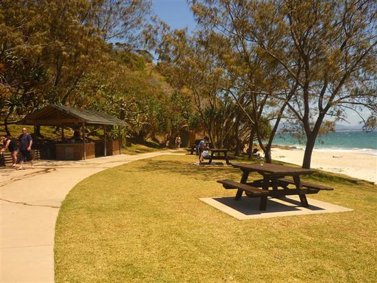 barbequearea, direkt am strand