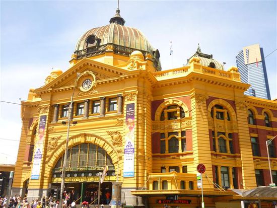 die absolut geniale flinders street station, so schoen