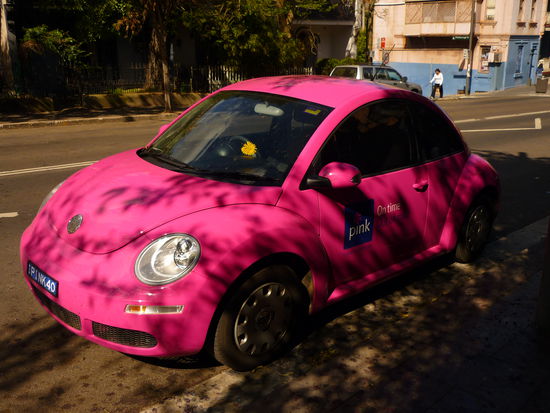 quieeeeeeeeeetsch!!! rat mal, fuer wen ich das fotografiert hab! das wird spaeter mal unser auto, oder? des hat sogar pink als kennzeichen, hammergeil!