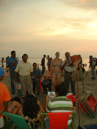 die Vallenato-Band und ich