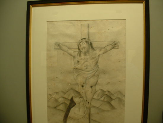 dicker Jesus am Kreuz