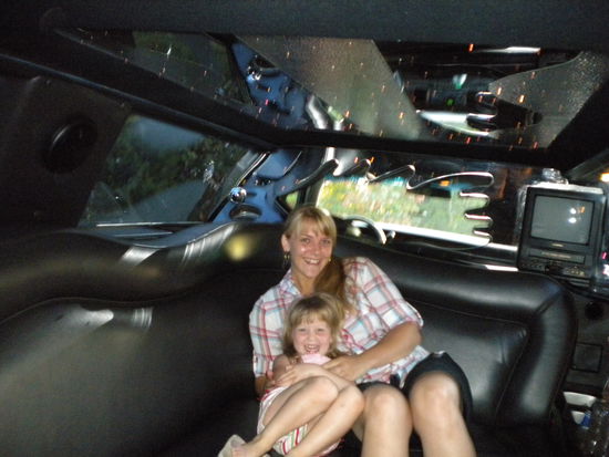 me and alissa in the limo....