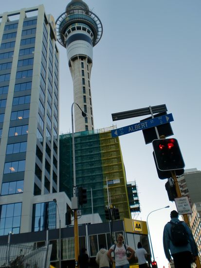 the sky tower.... (5th highest building in the world!!)