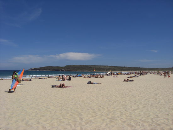 Nicht mehr lange, dann bin ich auf dem Bild der mit dem Surfbrett 