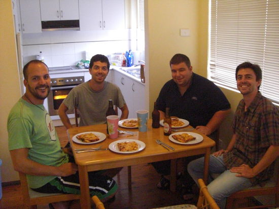 Die Hausgemeinschaft: Xavier, Jose, Moritz und Joao!