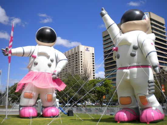 Diese Figuren waren auf Grund eines Festivals überall in Adelaide zu finden!