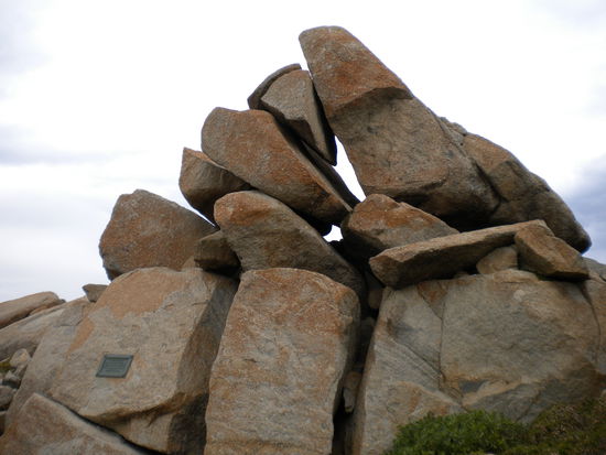 Nur eine von vielen interessanten und teilweise bizarren Felsformationen auf Granite Island!