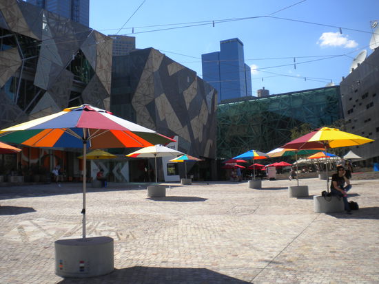 Der Federation Square ... meine "Zuhause" für ein Woche!