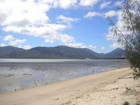 Der Strand in Cairns ...