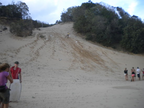 ... hier konnte man hervorragend Sandboarden ...