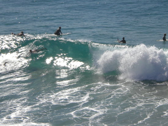 ... aber auch Surfingaction wurde geboten, bei erstklassigen Wellen ...