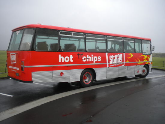 Der Bus für die Stadtrundfahrt ....