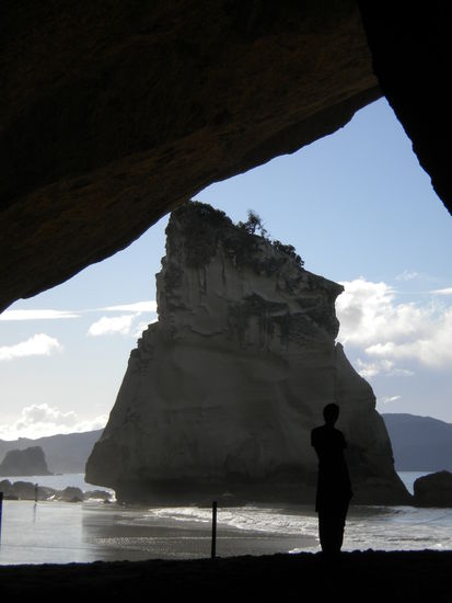 ... Cathedral Cove... noch hatten wir traumhaftes Wetter ...