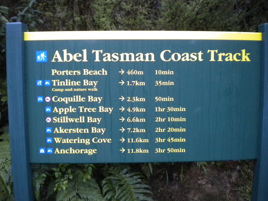 Tagesaufgabe ... 11,8km zur Anchorage mit kleinem Abstecher zur Watering Cove ...