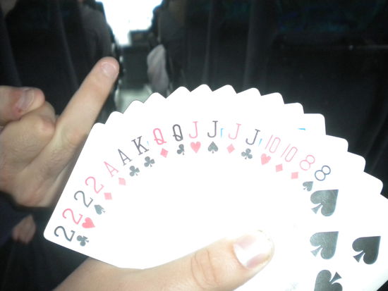 Jaja ... dies war eine der viele Gewinnerhände im Spiel "Ashole" - ist beim Skat fast ein Grand Hand Overt!