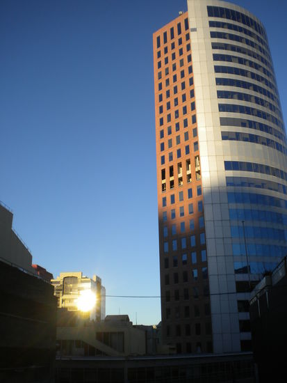 Sonnenuntergang in einer "Großstadt"!