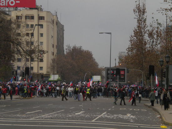 Ein ganz normaler Fußballspieltag in Chile, nichts geht mehr ...
