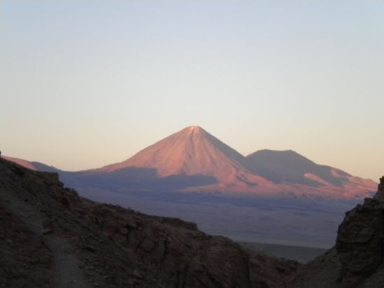 ... ein toller Sonnenuntergang im Hochland von Chile ...