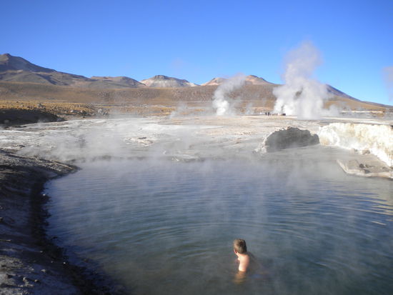 ... und auch die heiße Quelle war die Reise wert ....