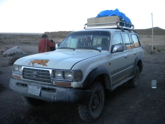 ... unser Wagen, nach dem Frontalknutscher, nicht wirklich schlimm ...