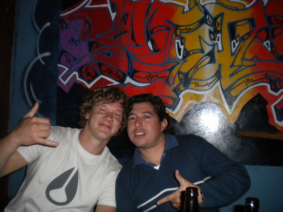 Juan und ich im La Marka ... Juan wird in den folgenden Blogs noch öfter zu sehen sein ...