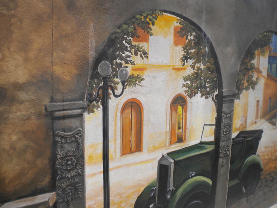 ... Straßenkunst in La Paz ...