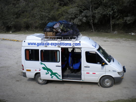 Der kleine Bus mit dem wir zum Ausgangspunkt gebracht wurden ...