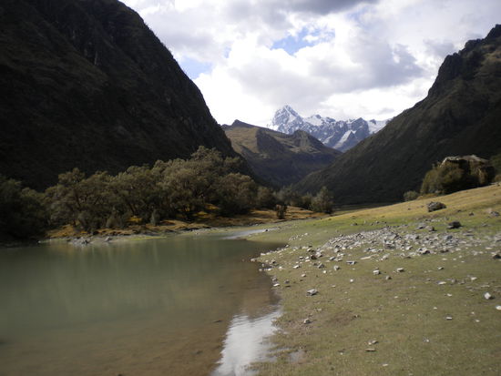 ... im Hintergrund das Ziel des zweiten Tages ...