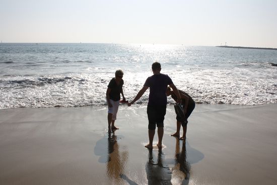 am Strand - war ein bißchen nass, aber sehr schön